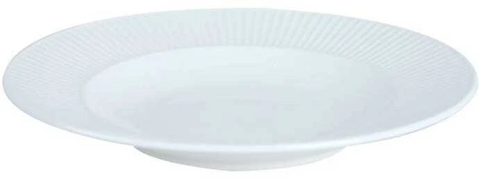 Domoletti LĖKŠTĖ VERTIKALIOS LINIJOS BALTA 22CM