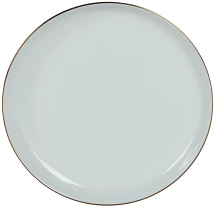 Domoletti PLATE WITH GOLD RIM Baltas 19CM