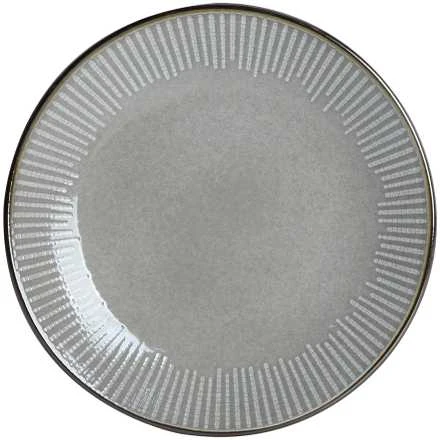 Domoletti PLATE PAD PRINT MET RIM BROWN 21CM