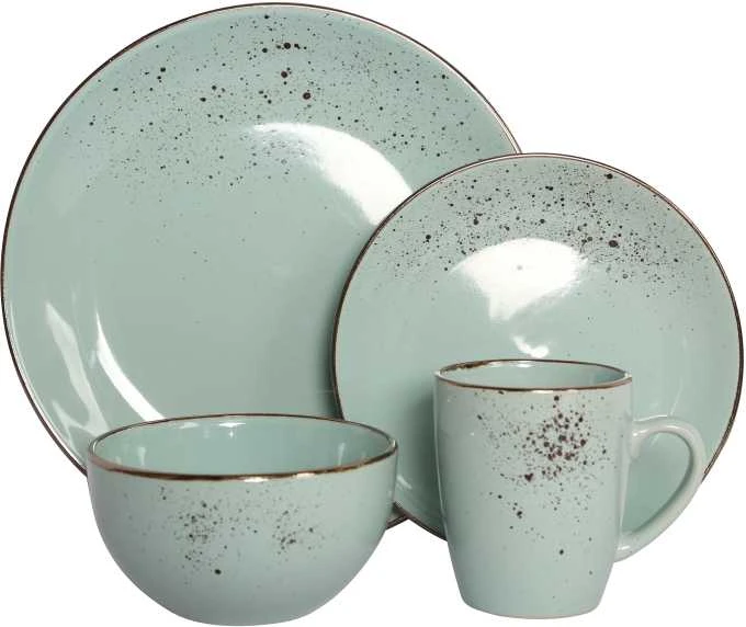 Domoletti SALAD PLATE WITH SPECKLE MINT 19.5CM