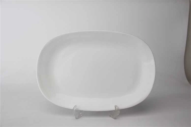 Okko Lumarko PLATE SQUARE OVAL 23.4CM Baltas