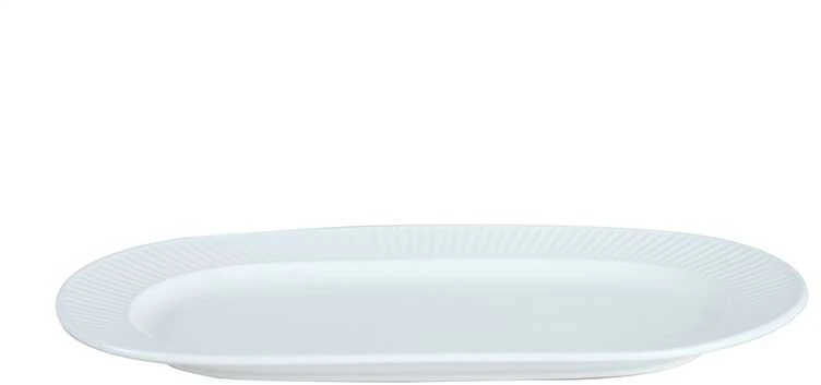 Domoletti OVALI LĖKŠTĖ SU VERTIKALIOMIS LINIJAIS, BALTA, 30 CM