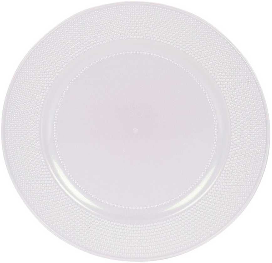 Lėkštės AKX101200, 33 cm, plastikinės, baltos