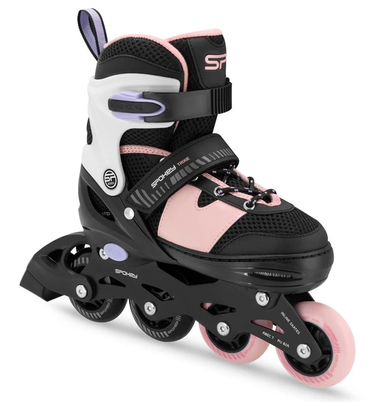 Riedučiai Spokey Trixie 944676. juodi/rožiniai. 31-34