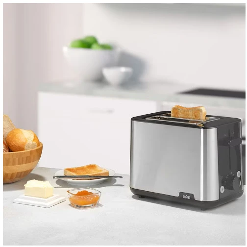 BRAUN pusryčių skrudintuvas HT 1510 BK, 8 skirtingi nustatymai, Juodas