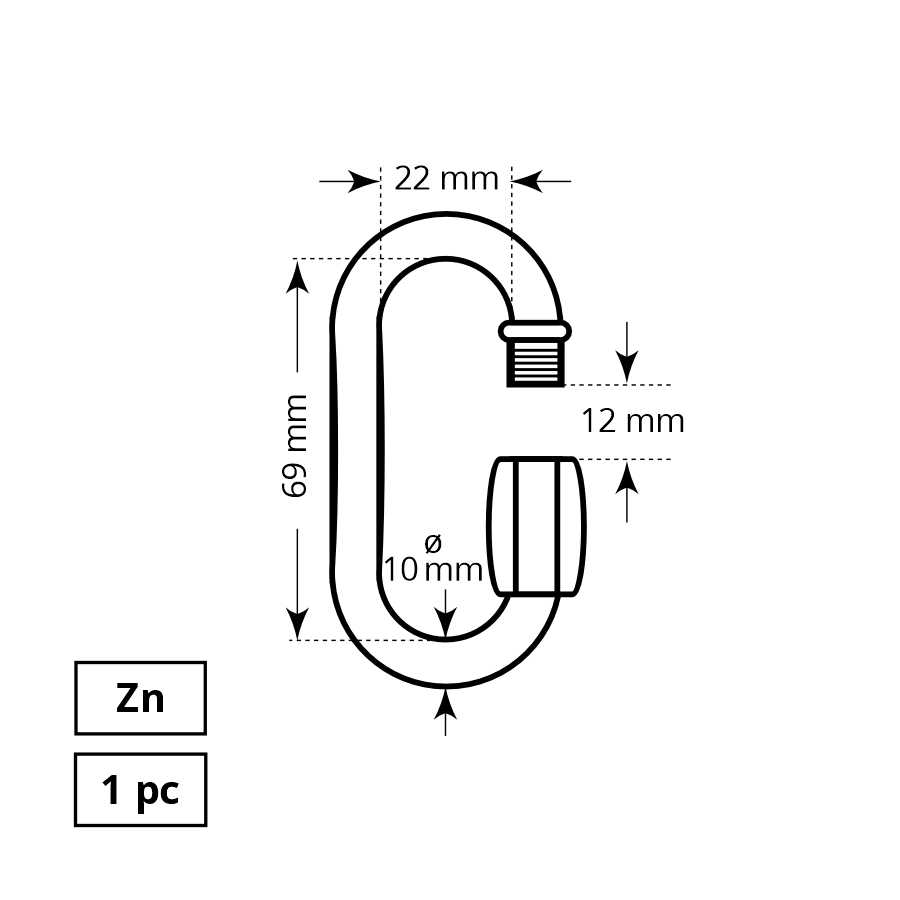 Greitoji jungė Haushalt, ZN, 1DD, 10 mm