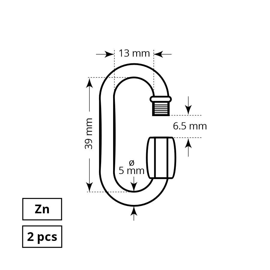 Haushalt Metz FAST CONNECTOR 5 MM ZN 2DD