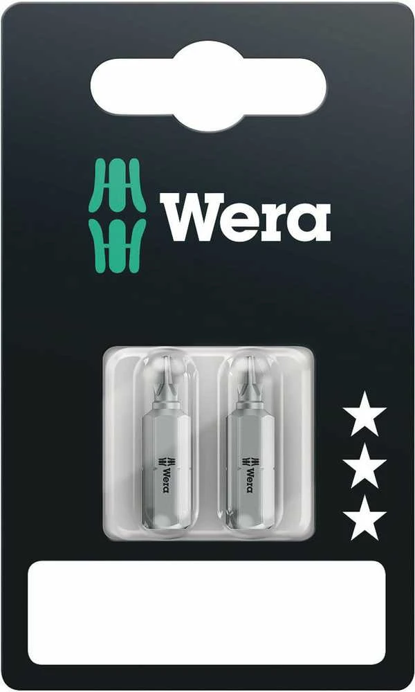 Grąžtas Atsuktuvo antgaliai Wera Standart 2 vnt PZ1 x 25mm