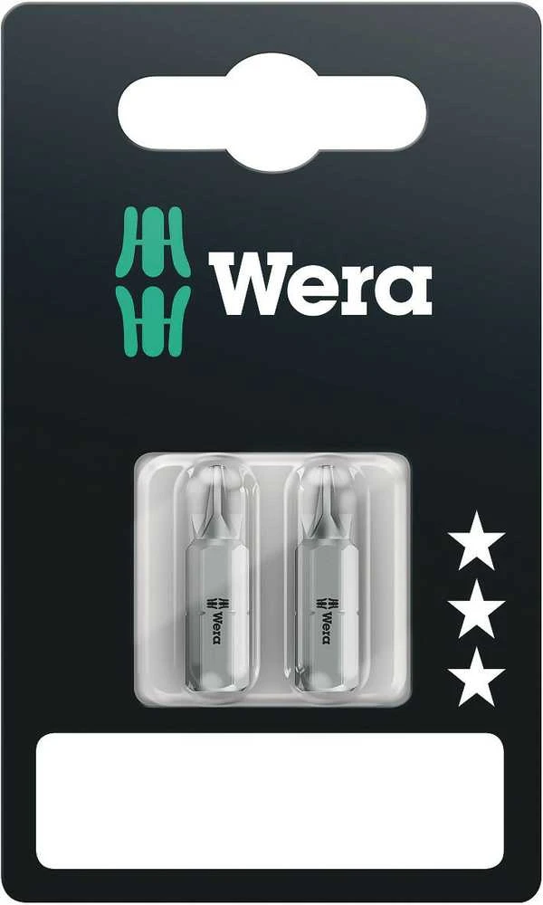 Grąžtas Atsuktuvo antgaliai Wera Standart 2 vnt PZ2 x 25mm