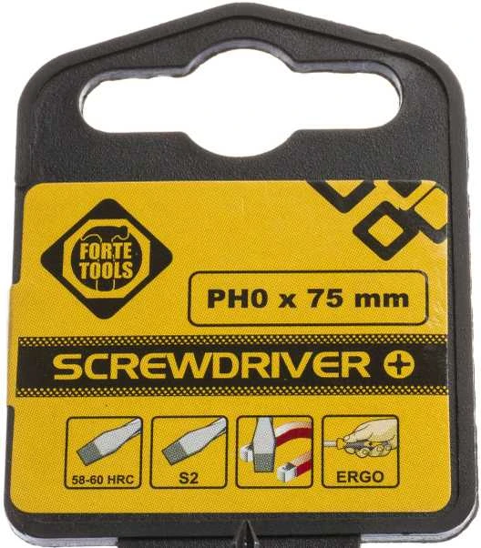 Forte Tools „Forte“ kryžminis atsuktuvas PH0 x 75 mm