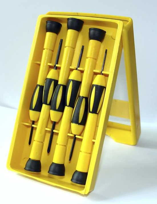 Modeco Laikrodžių atsuktuvų komplektas: Flat, Torx ir Philips, 6 vnt. - MN-10-208