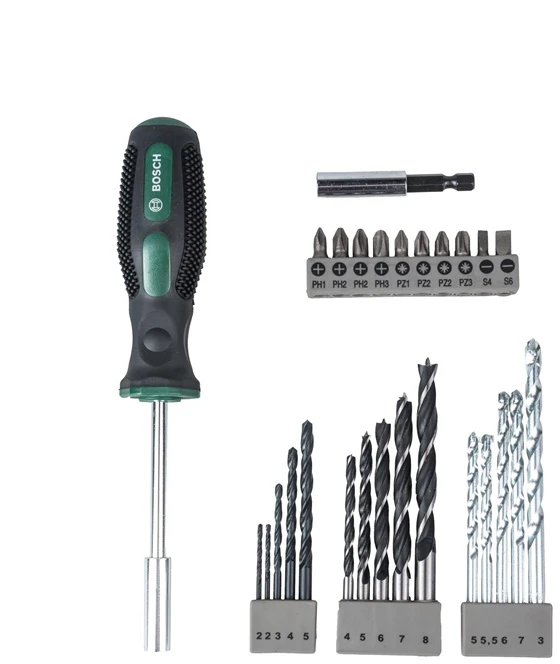 Skrūvgriežu komplekts Bosch Set with hand screwdriver, 25 cm