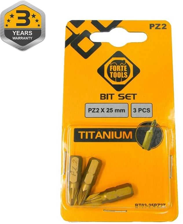 Forte_Tools Atsuktuvų antgaliai Forte Tools PZ2, 25 mm, 3 vnt