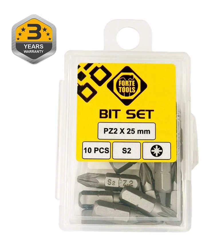Forte_Tools Atsuktuvų antgaliai Forte Tools PZ2, 25 mm, 10 vnt