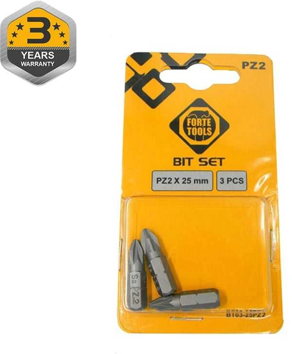 Forte Tools „Forte“ atsuktuvo antgalis PZ2x25mm, 3 vnt.