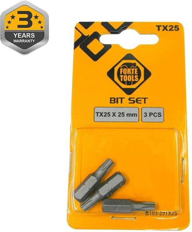 Forte_Tools Atsuktuvų antgaliai Forte Tools TX25, 25 mm, 3 vnt