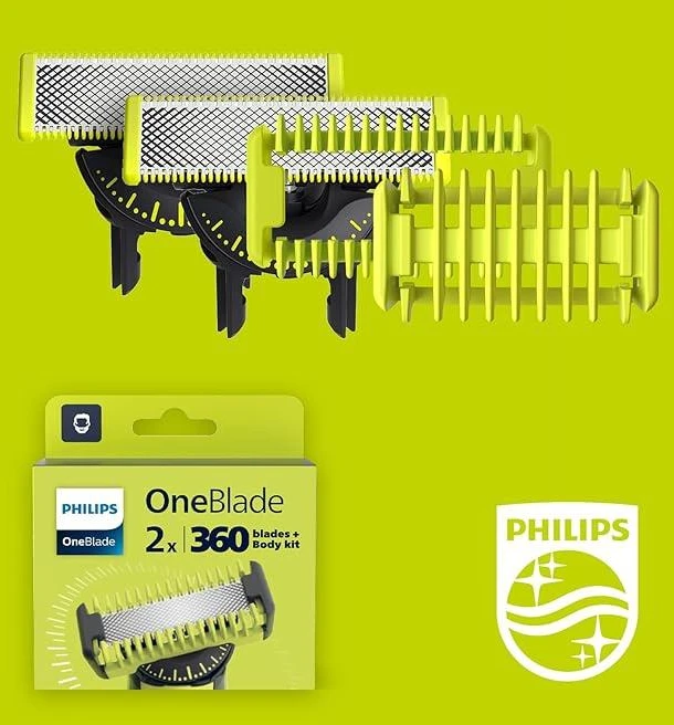 PHILIPS ONEBLADE FACE&BODY 360 VAIHTOTERÄT, 2-PACK