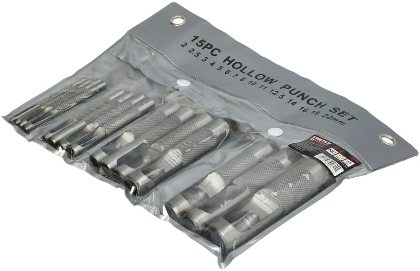 Skylių pramušėjų rinkinys, FASTER TOOLS, 12 vnt.