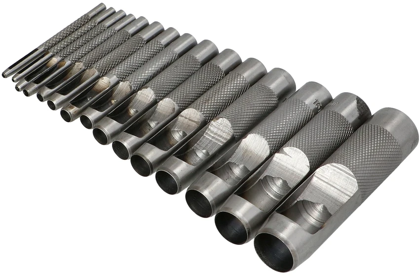 Skylių pramušėjų rinkinys, FASTER TOOLS, 12 vnt.