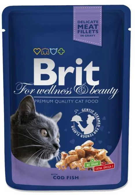 Brit Premium Cod Fish konservai katėms su menke, 100 g