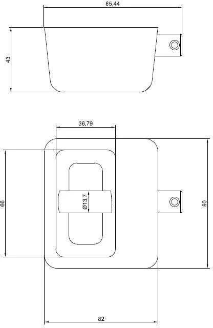 Okko Loncin PADLOCK KD-90/80 90 MM SQUARE Pilkas 18