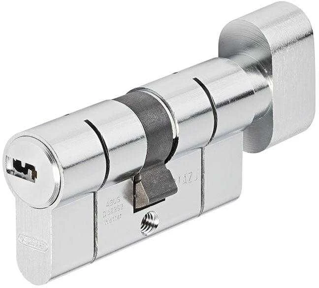 Spynos cilindras su užsuktuku Abus, 70 mm, nikeliuotas