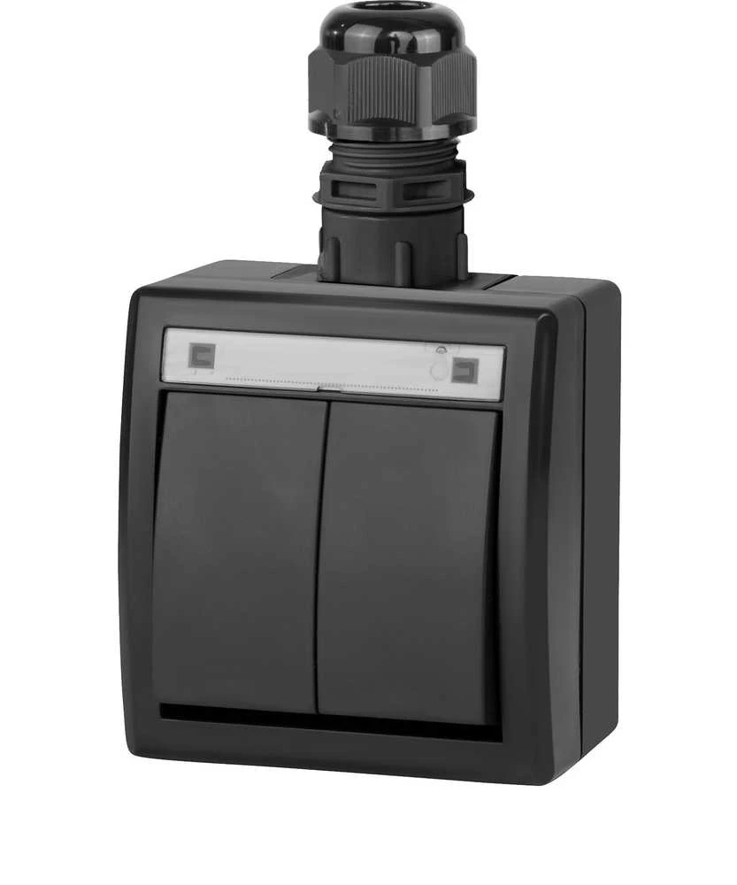 Jungiklis ELEKTRO-PLAST AQUANT, 2 klav., IP65