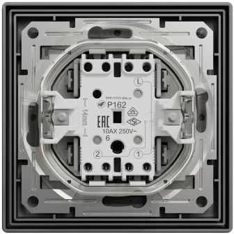 Schneider Electric Asfora IP44 laiptų jungiklis su antracito rėmu (EPH0400471)