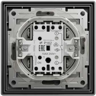 Schneider Electric 1 polių jungiklis Asfora IP44 su antracito rėmu (EPH0100271)
