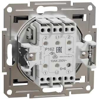 Schneider Electric Asfora dvigubų laiptų jungiklis be antracito rėmo (EPH0600171)