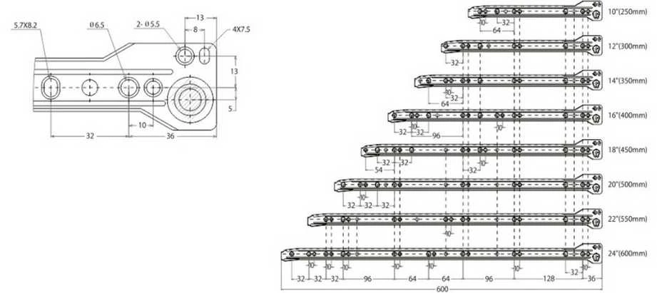 Haushalt Krups RUNNER SLIDES FGV 300MM Baltas 2PCS