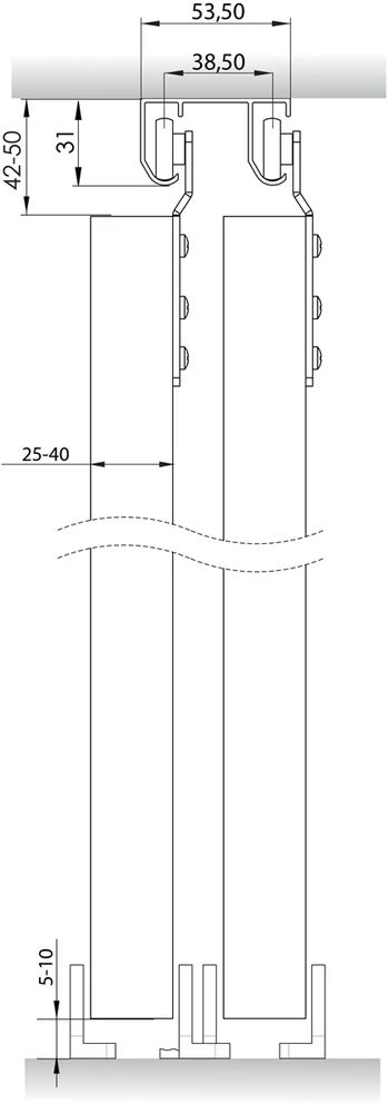 Rinkinys stumdomoms durims Helaform 10402, 1.2 m