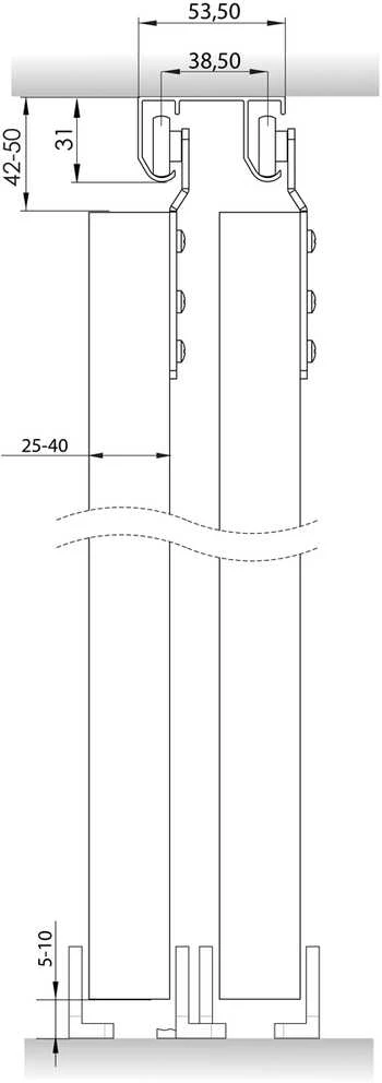Rinkinys stumdomoms durims Helaform 10404, 1.8 m