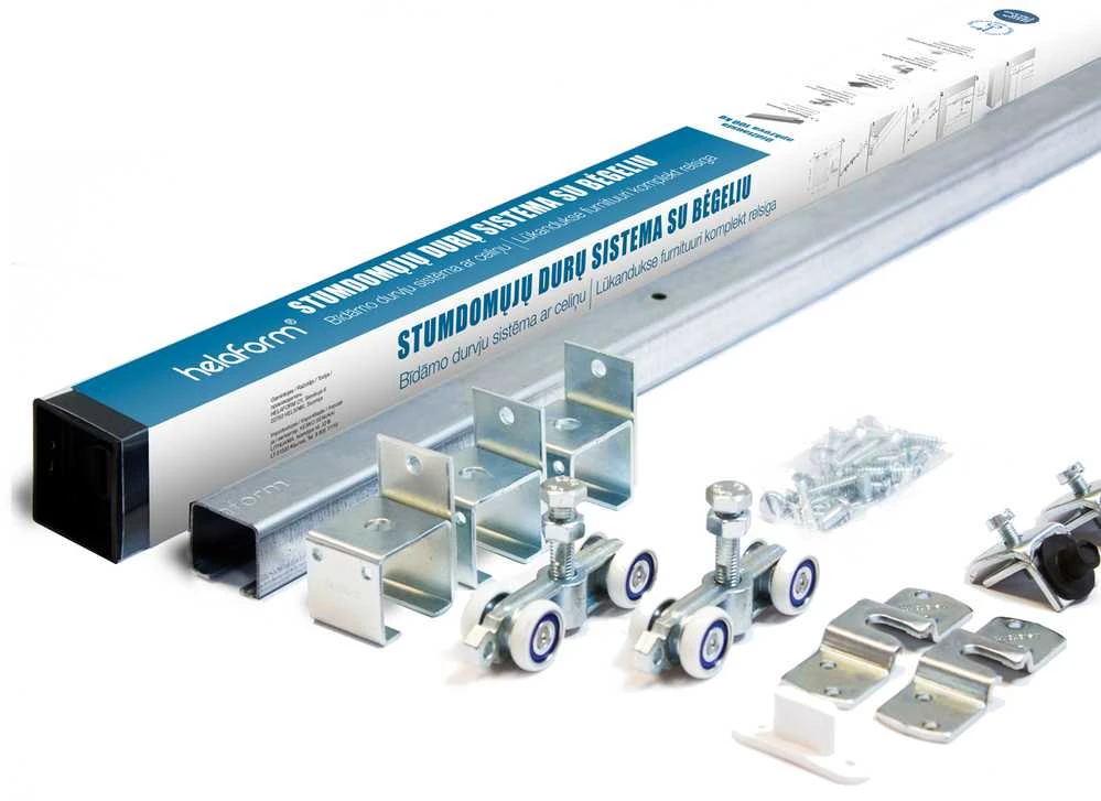 Bėgių komplektas Helaform 20506/K-075, stumdomosioms vidaus durims, 200 cm
