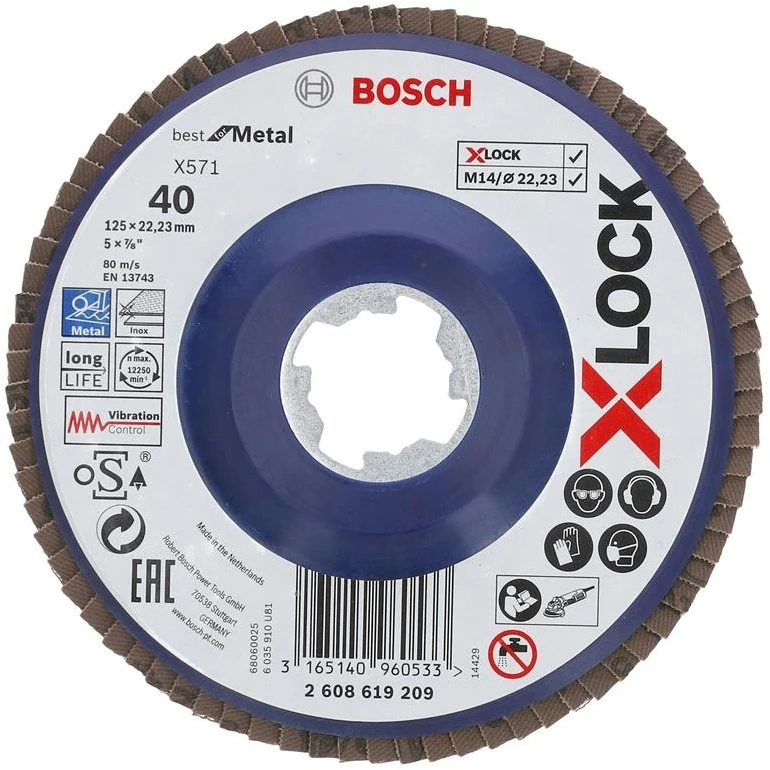 Šlifavimo diskas Bosch, 125 mm x 22.23 mm