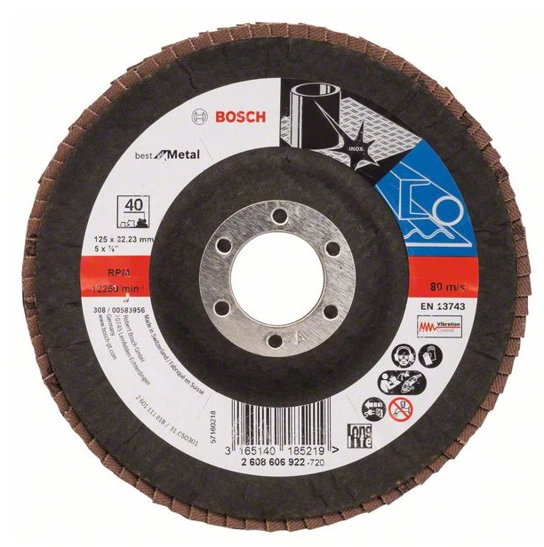 Bosch Šlifavimo svirtis, metalinis stalviršis X571 D=125 mm, K 40,1 vnt.