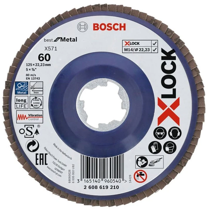 Slīpēšanas disks Bosch, 125 mm x 22.23 mm