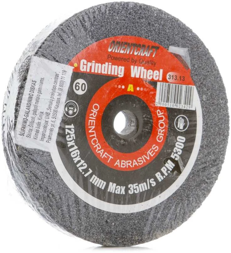 Šlifavimo diskas Orientcraft, 125 mm x 12.7 mm