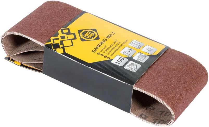 „Forte Tools“ begalinis diržas 75x457 Nr. 100, 3 vnt. pėdos