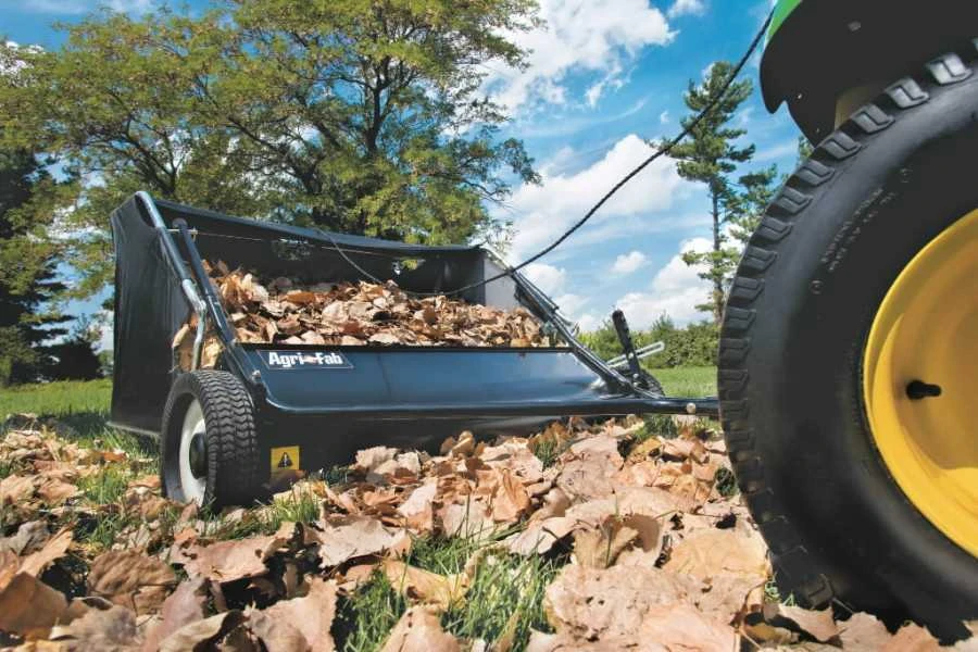 Šluota vejoms 107 cm su talpa 340 l, Agri-Fab