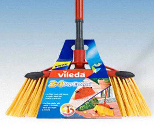 Lauko šluota su kotu Vileda 2 in 1