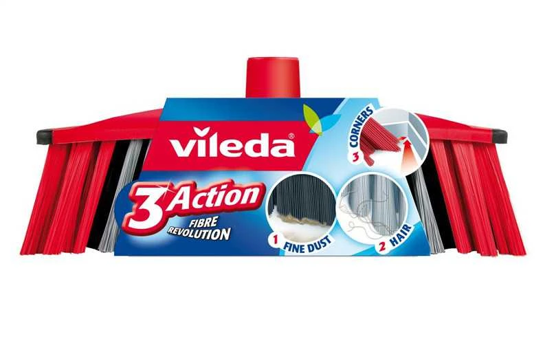 Grindų valymo šepetys Vileda VILE17311, 1300 mm, raudona sp.
