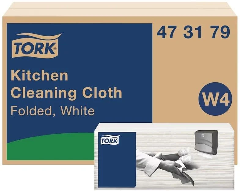 Virtuvinės šluostės TORK W4, baltos, 75 vnt. 473179