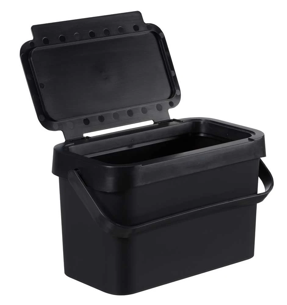 SMARTSTORE Šiukšliadėžė bio atliekų juoda 5l