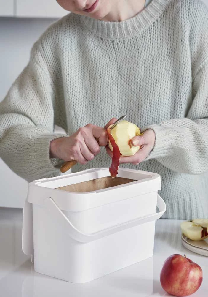 SMARTSTORE Šiukšliadėžė bio atliekų balta 5l