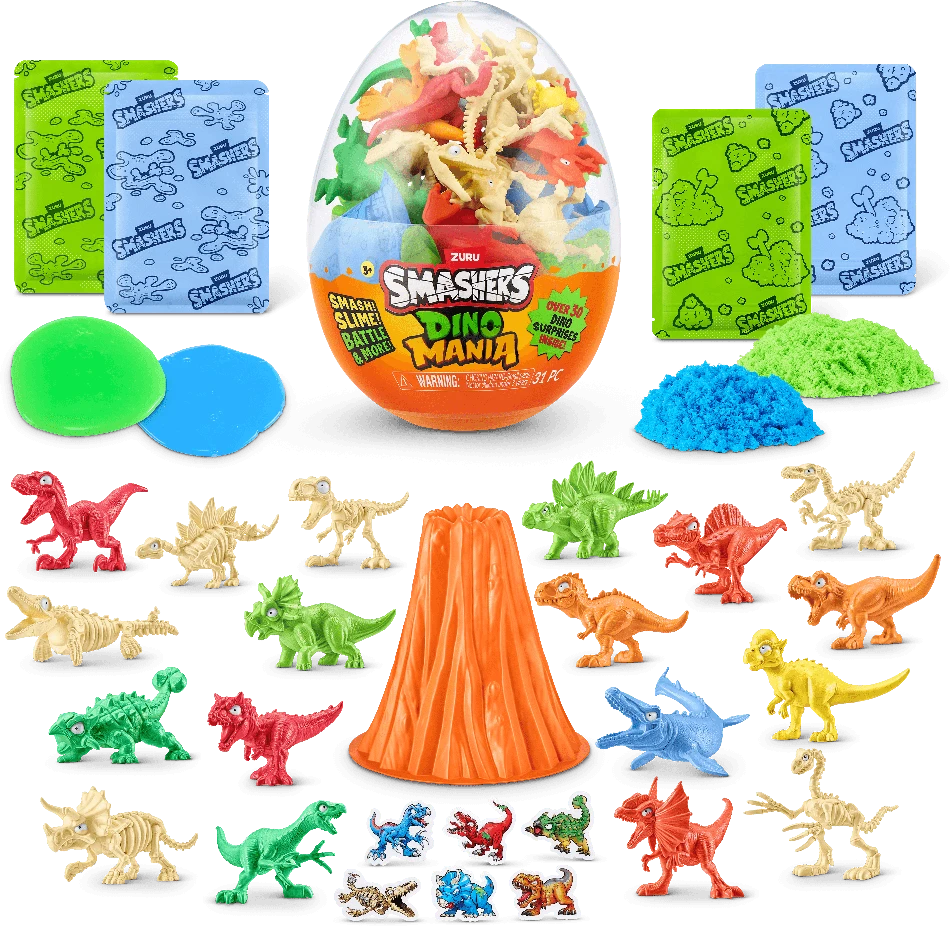 SMASHERS Kiaušinis siurprizas „Dino Mania“