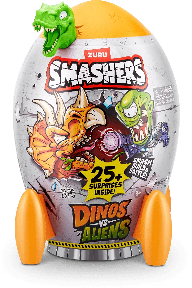 SMASHERS Rinkinys siurprizas „Dinozaurai prieš ateivius“