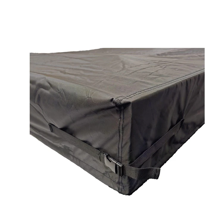 Smėlio dėžės uždangalas, 140 x 140 cm, juoda sp.