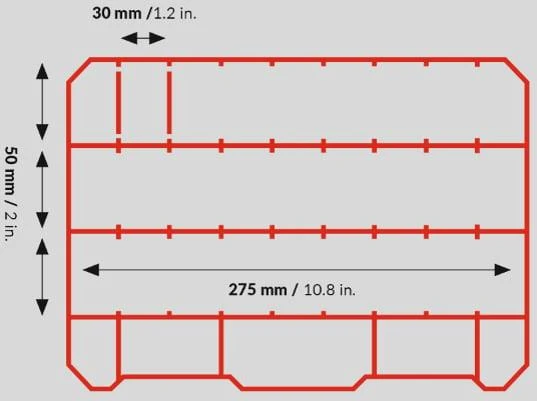 Smulkmenų lagaminėlis Qbrick 290 x 220 x 54 mm