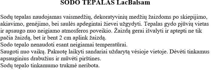 Sodo tepalas Compo Lac Balsam. 150 g